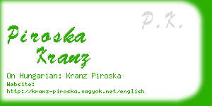 piroska kranz business card